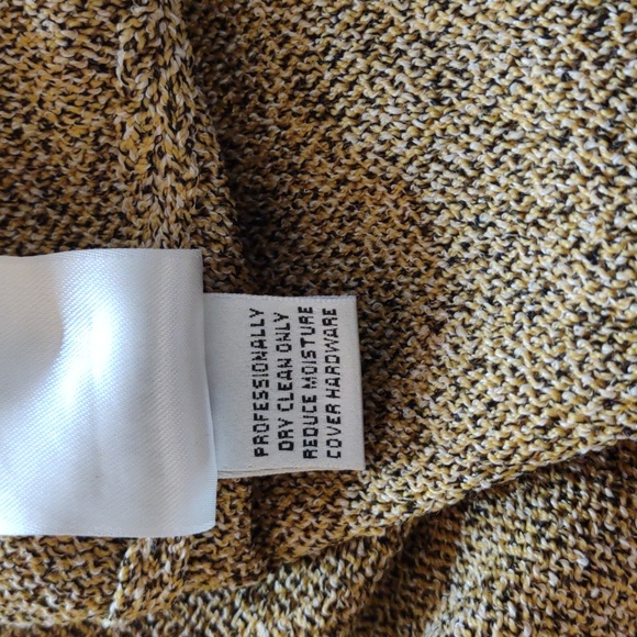 Vintage 80's Gold/Black Zip-Up Wool Blend Cardigan by St. John -Size 8 - Picture 14 of 14